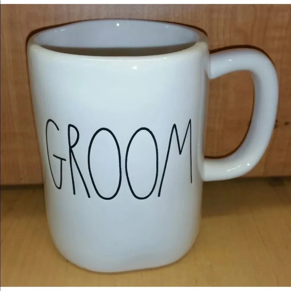 NWOT Rae Dunn GROOM GROOM SET Coffee Tea Mug Set